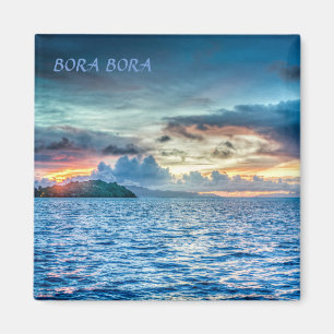 Bora Bora Sunset über den Ozean Magnet