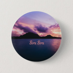 Bora Bora Suset Island Beach Button