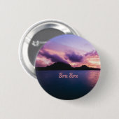 Bora Bora Suset Island Beach Button (Vorne & Hinten)