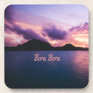 Bora Bora Suset Island Beach Getränkeuntersetzer