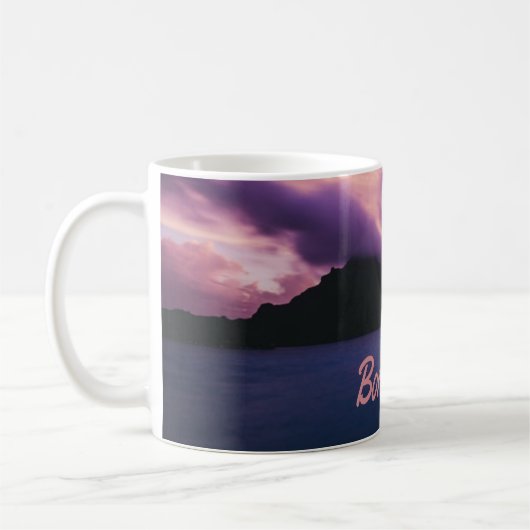 Bora Bora Suset Island Beach Kaffeetasse (Links)