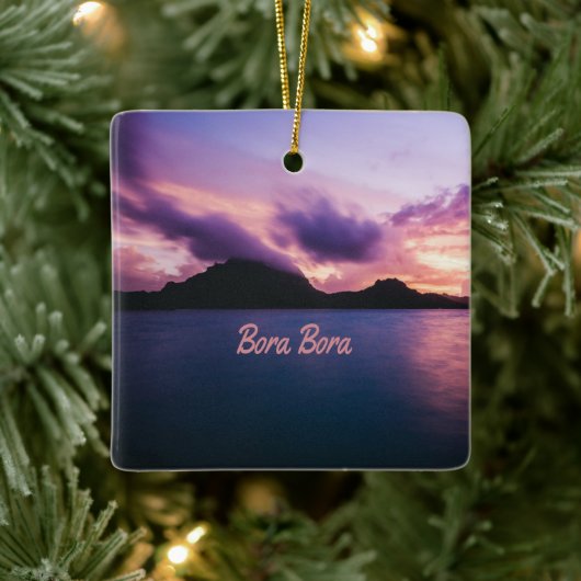 Bora Bora Suset Island Beach Keramikornament (Baum)