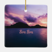 Bora Bora Suset Island Beach Keramikornament (Rückseite)