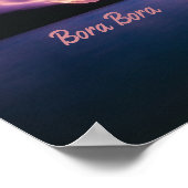 Bora Bora Suset Island Beach Poster (Ecke)