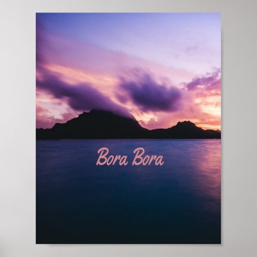 Bora Bora Suset Island Beach Poster (Vorne)