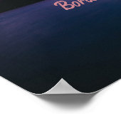 Bora Bora Suset Island Beach Poster (Ecke)