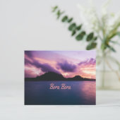 Bora Bora Suset Island Beach Postkarte (Stehend Vorderseite)