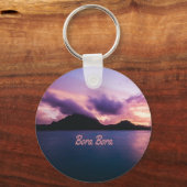 Bora Bora Suset Island Beach Schlüsselanhänger (Vorderseite)