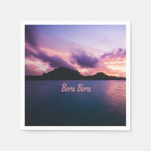 Bora Bora Suset Island Beach Serviette (Vorderseite)