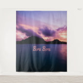 Bora Bora Suset Island Beach Wandteppich (Vorderseite)