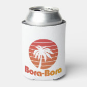 Bora Bora T - Shirt für Reisen, Ferien und Urlaub Dosenkühler (Kanne Vorderseite)