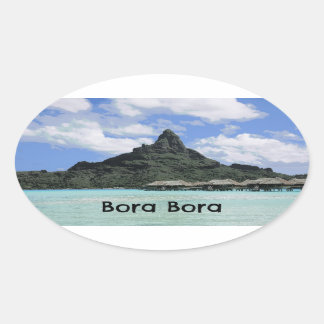 Bora Bora Tahiti Atoll Formation Ovaler Aufkleber