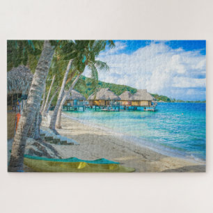 Bora Bora Tahiti Beach Bungalows Ozean Puzzle