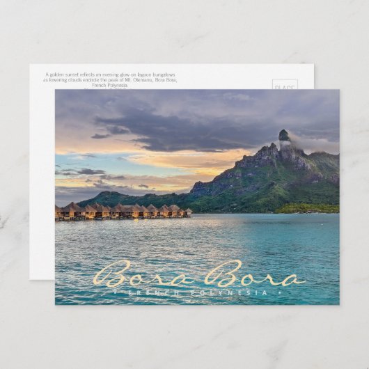 Bora Bora Tahiti Französisch-Polynesien Reise Post Postkarte (Vorne/Hinten)