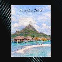 Bora Bora Tahiti Insel Aquarell Tropische Eescap