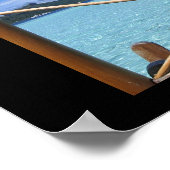 Bora Bora Tahiti Overwater Bungalow Railing View Poster (Ecke)