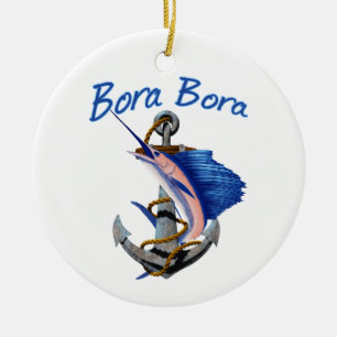 Bora Bora Tiefseefischerei Keramik Ornament