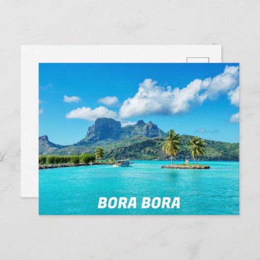 BORA BORA Trauminsel Postkarte (Vorne/Hinten)