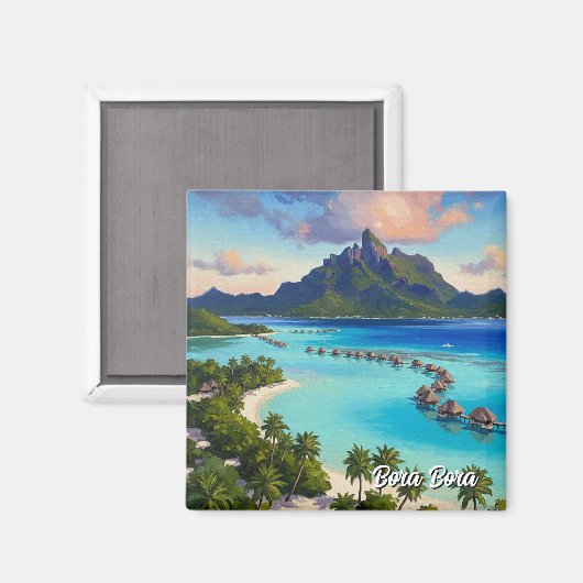 Bora Bora Travel Magnet (Vorderseite/Rückseite)