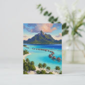 Bora Bora Travel Postkarte (Stehend Vorderseite)