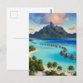 Bora Bora Travel Postkarte (Vorne/Hinten)