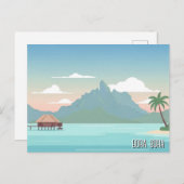 Bora Bora Travel Postkarte (Vorne/Hinten)
