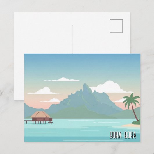 Bora Bora Travel Postkarte (Vorne/Hinten)