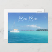 Bora Bora Tropical Island Paradise Yacht Postkarte (Vorne/Hinten)