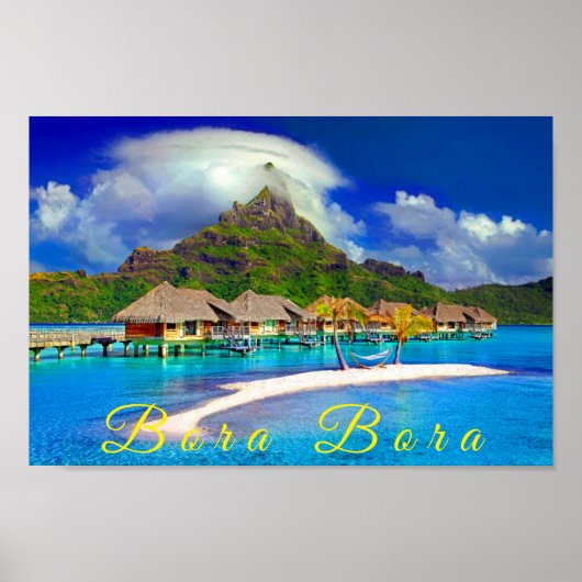 Bora Bora Tropical Island Poster (Vorne)