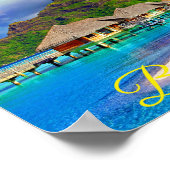 Bora Bora Tropical Island Poster (Ecke)
