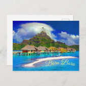 Bora Bora Tropical Island Postkarte (Vorne/Hinten)