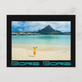 Bora Bora Tropischer Cocktail Postkarte (Vorderseite)