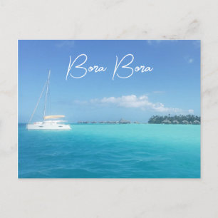 Bora Bora Tropisches Inselparadies Jacht Postkarte