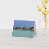 Bora Bora Urlaub Gruß Karte (Gelbe Blume)