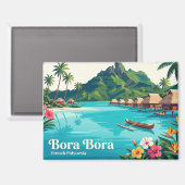 Bora Bora, Vaitape, Französisch-Polynesien Magnet (Vorderseite/Rückseite)