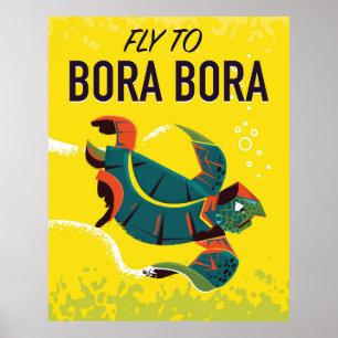 Bora Bora Vintage-Reiseposter Poster