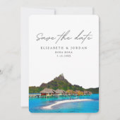 Bora Bora Wedding Save the Date Einladung (Vorderseite)