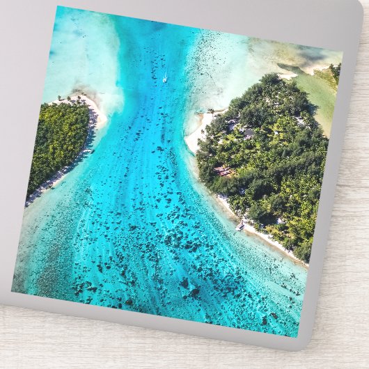 Bora Bora - Weg zum Ozean Aufkleber (Detail)