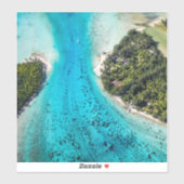 Bora Bora - Weg zum Ozean Aufkleber (Blatt)