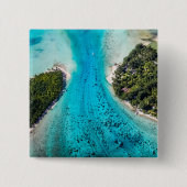 Bora Bora - Weg zum Ozean Button (Vorderseite)