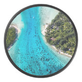 Bora Bora - Weg zum Ozean Eishockey Puck (Vorderseite)