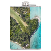 Bora Bora - Weg zum Ozean Flachmann (Rückseite)
