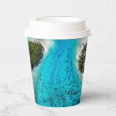 Bora Bora - Weg zum Ozean Pappbecher (Vorderseite)