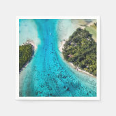 Bora Bora - Weg zum Ozean Serviette (Vorderseite)