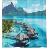 Bora Französisch Polynesien Kunst, Dichtung und Mu Duschvorhang (Vorderseite)