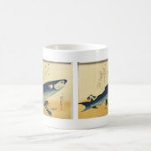 Bora (Gray Mullet) Hiroshige's Japanischer Fischdr Kaffeetasse (Mittel)