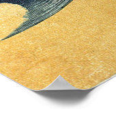 Bora (Gray Mullet) Hiroshige's Japanischer Fischdr Poster (Ecke)