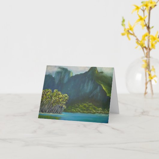 Borabora Karte (Gelbe Blume)