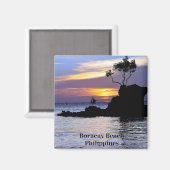 Boracay Beach, Philippinen, Magnet (Vorderseite/Rückseite)