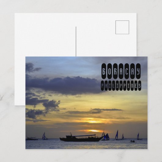 Boracay Beach Philippinen Postkarte (Vorne/Hinten)